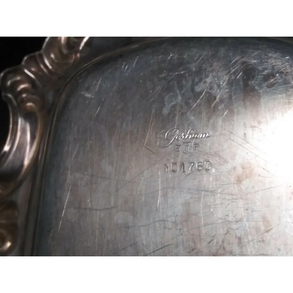 Vintage Gorham Butter Dish Silver plated quarter lb Scroll pattern YC1760 EUC